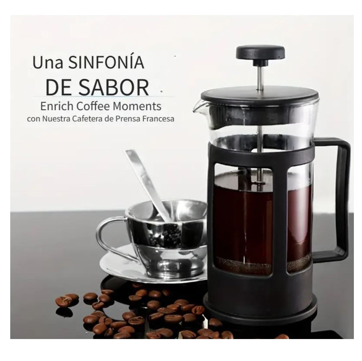 Cafetera Prensa Francesa 1000 Ml Café